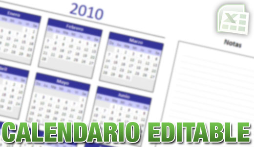 Calendario editable en Excel